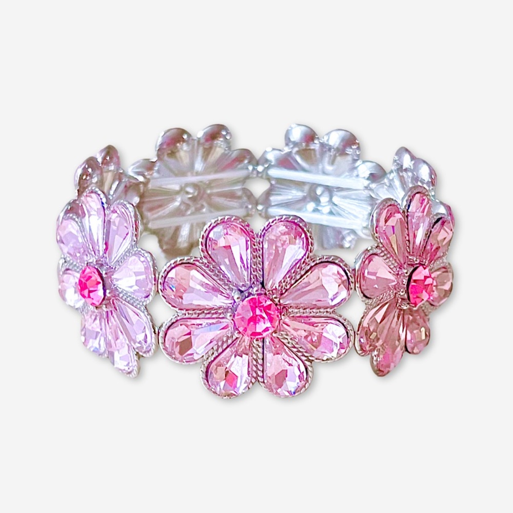 Pink Flower Bracelet